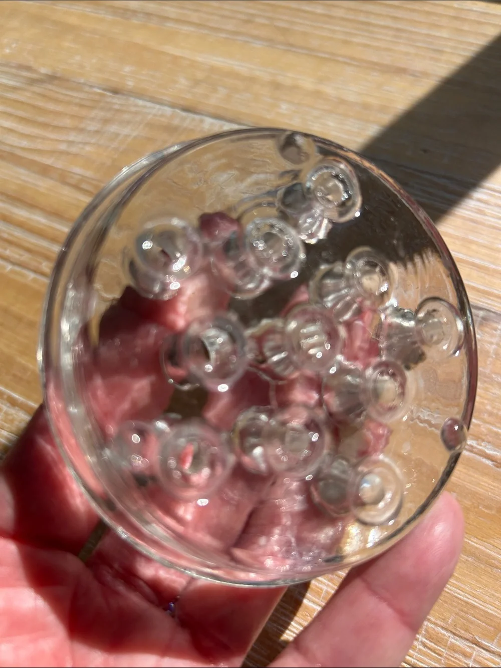 Clear Glass Flower Frog Vase Insert 11 Holes
